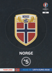 Norway 2016 Panini Adrenalyn XL Road to EURO Team Logo #15