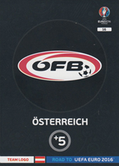 Austria 2016 Panini Adrenalyn XL Road to EURO Team Logo #16