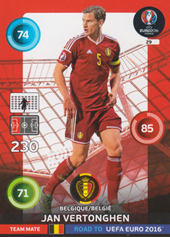 Vertonghen Jan 2016 Panini Adrenalyn XL Road to EURO #29