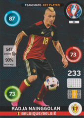 Nainggolan Radja 2016 Panini Adrenalyn XL EURO Key Player #35