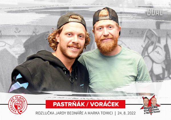 Pastrňák Voráček 2022 GOAL Cards Rozlučka Slavia #40