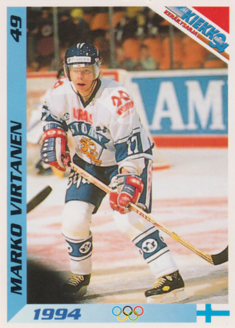 Virtanen Marko 1994 Finnish Jää Kiekko #49