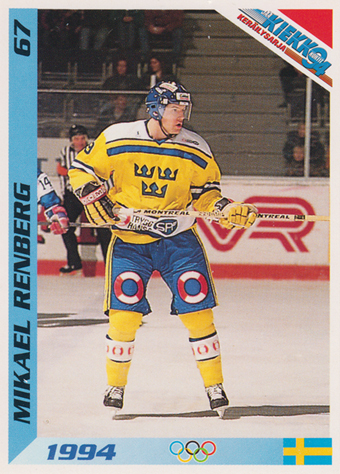 Renberg Mikael 1994 Finnish Jää Kiekko #67