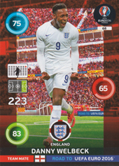 Welbeck Danny 2016 Panini Adrenalyn XL Road to EURO #68