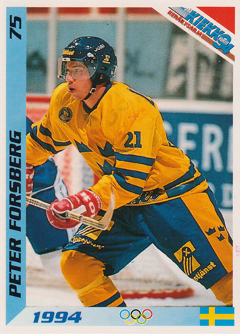 Forsberg Peter 1994 Finnish Jää Kiekko #75