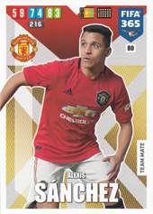Sánchez Alexis 19-20 Panini Adrenalyn XL FIFA 365 #80