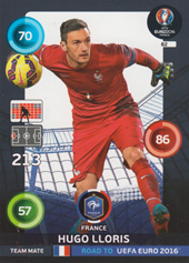 Lloris Hugo 2016 Panini Adrenalyn XL Road to EURO #82