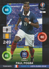 Pogba Paul 2016 Panini Adrenalyn XL Road to EURO #85