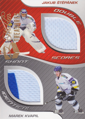 Štěpánek Kvapil 2016 Hidden Treasures OFS Plus 09-10 Double Jersey Identical Cards #J-16