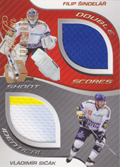 Šindelář Sičák 2016 Hidden Treasures OFS Plus 09-10 Double Jersey Identical Cards #J-17