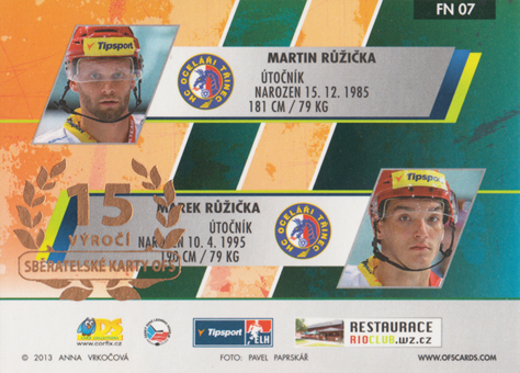 Růžička Růžička 13-14 OFS Plus Jmenovci Gold #7