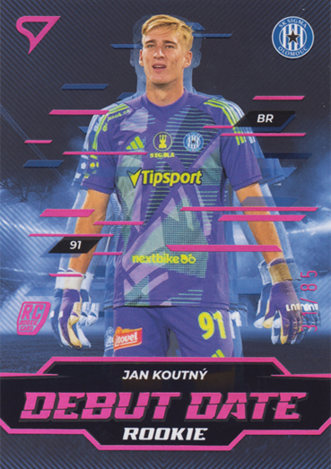 Koutný Jan 24-25 Chance Liga Debut Date Rookie Pink #DD-5