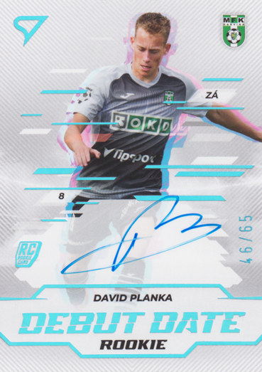 Planka David 24-25 Chance Liga Debut Date Rookie Auto #DDS-DP