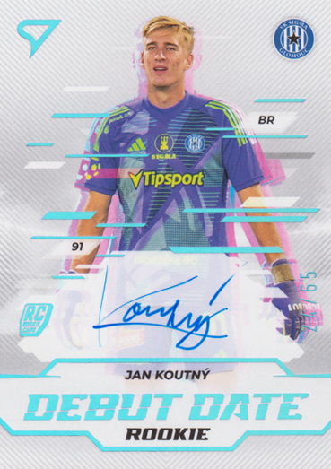 Koutný Jan 24-25 Chance Liga Debut Date Rookie Auto #DDS-JK