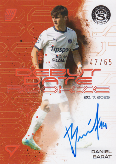 Barát Daniel 25-26 Chance Liga Debut Date Rookie Copper Auto #DRS-DB