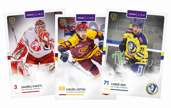 Kompletní set 25-26 GOAL Cards Maxa liga řadové karty #201-450