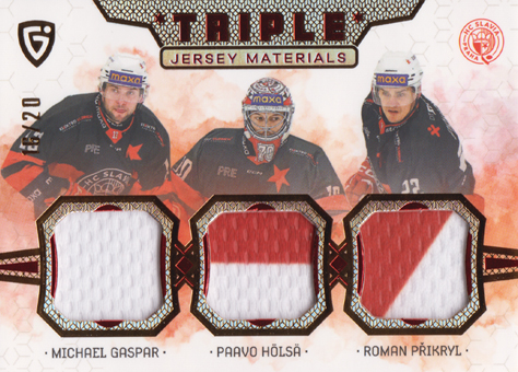 Gaspar Hölsä Přikryl 24-25 GOAL Cards Maxa liga Triple Jersey Red #JM-12