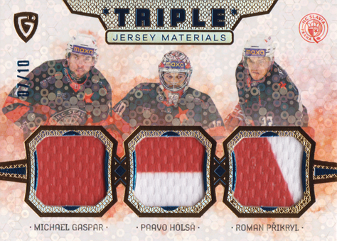 Gaspar Hölsä Přikryl 24-25 GOAL Cards Maxa liga Triple Jersey Blue #JM-12