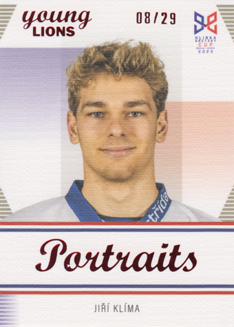 Klíma Jiří 2023 Hlinka Gretzky Cup Portraits Canvas #P-10