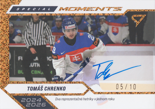 Chrenko Tomáš 2026 Hokejové Slovensko Special Moments Gold Auto #SMS-TC