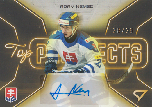 Nemec Adam 2026 Hokejové Slovensko Top Prospects Gold Auto #TPS-AN