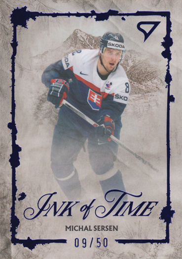 Sersen Michal 2026 Hokejové Slovensko Ink of Time Blue #IT-4