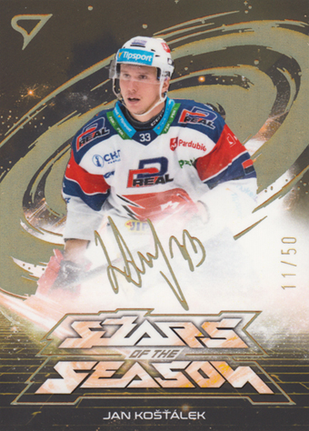 Košťálek Jan 25-26 Tipsport Extraliga Play Off Stars of the Season Golden Script #SS-05
