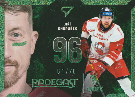 Ondrušek Jiří 25-26 Tipsport Extraliga Play Off Radegast Index Green #RI-18