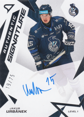 Urbánek Jakub 25-26 Tipsport Liga Authentic Signature Level 1 #SL1-JU