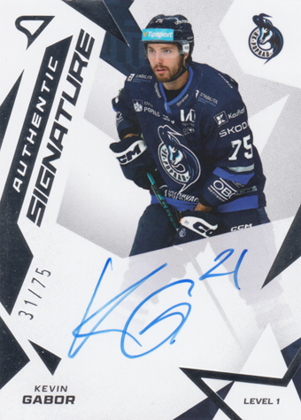 Gabor Kevin 25-26 Tipsport Liga Authentic Signature Level 1 #SL1-KG