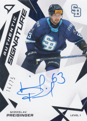 Preisinger Miroslav 25-26 Tipsport Liga Authentic Signature Level 1 #SL1-MP