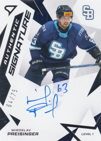 Preisinger Miroslav 25-26 Tipsport Liga Authentic Signature Level 1 #SL1-MP