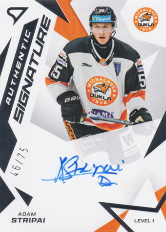 Stripai Adam 25-26 Tipsport Liga Authentic Signature Level 1 #SL1-ST