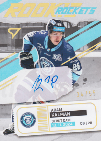 Kalman Adam 25-26 Tipsport Liga Rookie Rockets Gold Auto #RRS-AK