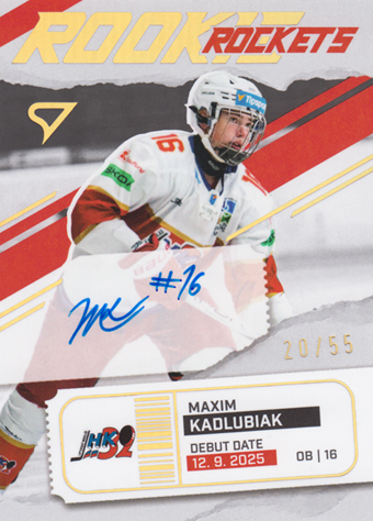 Kadlubiak Maxim 25-26 Tipsport Liga Rookie Rockets Gold Auto #RRS-KA