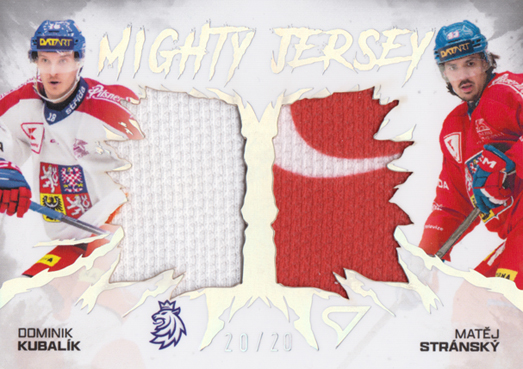 Kubalík Stránský 2026 Hokejové Česko Mighty Jersey Dual Silver #MJD-KS