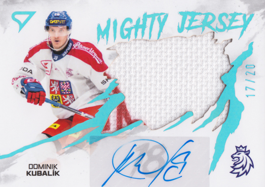 Kubalík Dominik 2026 Hokejové Česko Mighty Jersey Blue Auto #MJS-DK