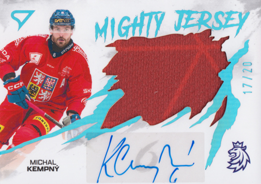 Kempný Michal 2026 Hokejové Česko Mighty Jersey Blue Auto #MJS-MK