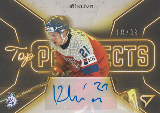 Klíma Jiří 2026 Hokejové Česko Top Prospects Gold Auto #TPS-JK