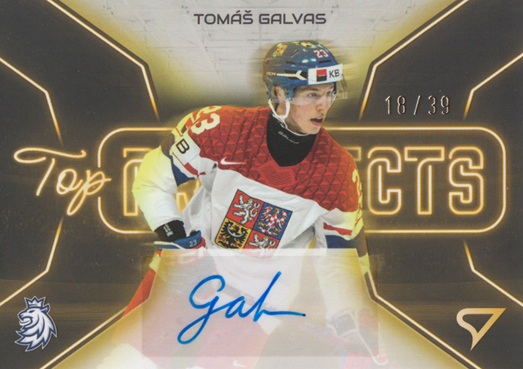 Galvas Tomáš 2026 Hokejové Česko Top Prospects Gold Auto #TPS-TG