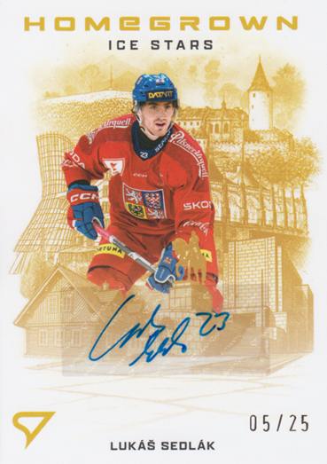 Sedlák Lukáš 2026 Hokejové Česko Homegrown Ice Stars Gold Auto #HSS-LS