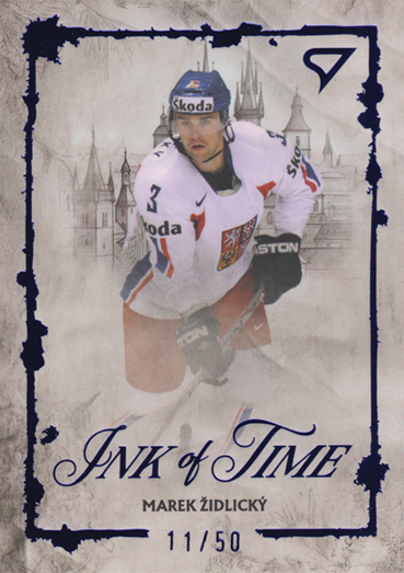 Židlický Marek 2026 Hokejové Česko Ink of Time Blue #IT-4