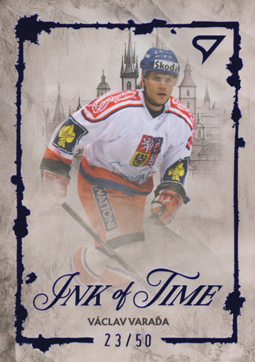 Varaďa Václav 2026 Hokejové Česko Ink of Time Blue #IT-8