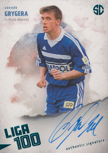 Grygera Zdeněk 2024 Supr Cards Liga 100 Authentic Signature Turquoise #GR-ZD