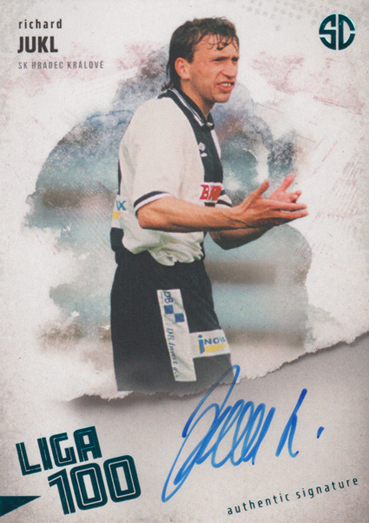 Jukl Richard 2024 Supr Cards Liga 100 Authentic Signature Turquoise #JU-RI