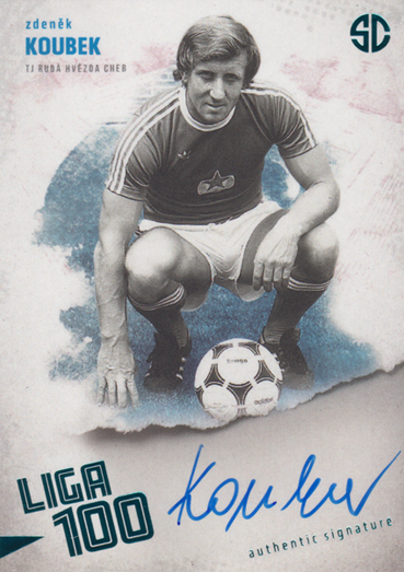Koubek Zdeněk 2024 Supr Cards Liga 100 Authentic Signature Turquoise #KO-ZD