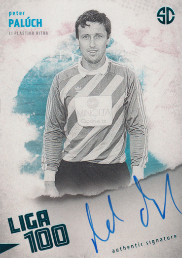 Palúch Peter 2024 Supr Cards Liga 100 Authentic Signature Turquoise #PA-PE