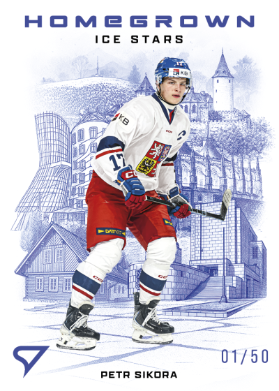 Sikora Petr 2026 Hokejové Česko Homegrown Ice Stars Blue #HS-26