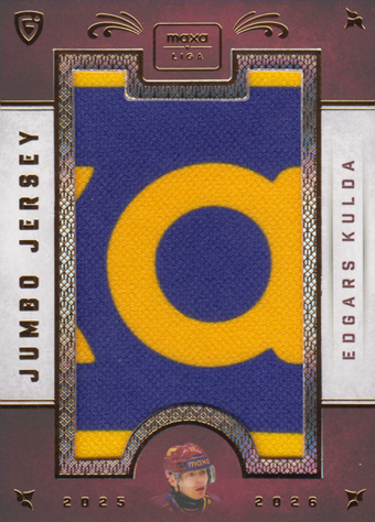 Kulda Edgars 25-26 GOAL Cards Maxa liga Jumbo Jersey #JJ-10