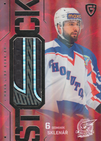 Sklenář Dominik 25-26 GOAL Cards Maxa liga Stick Silver Rainbow #ST-13